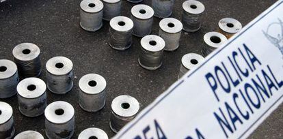 Parte de los 203 kilos de cocaína decomisada el 24 de mayo por la policía ecuatoriana