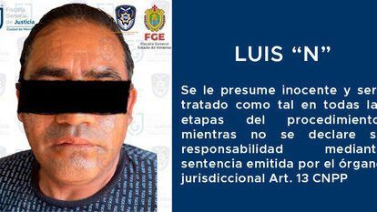 Ficha policial de Luis N, el séptimo sospechoso detenido por los asesinatos de diciembre pasado en la colonia Roma.