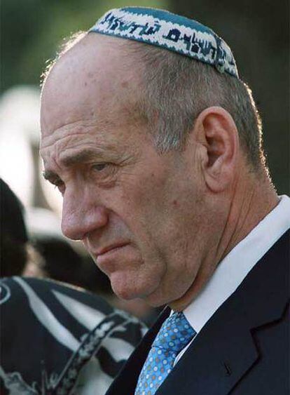 Ehud Olmert en una foto de ayer.