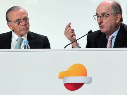 Isidre Fainé, presidente de Criteria Caixa, y Antoni Brufau, presidente de Repsol.