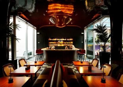 The Roxo restaurant, one of the new spaces and meeting point of Les Bains.