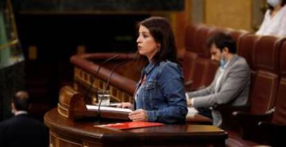 Adriana Lastra, en un pleno del Congreso.