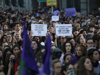 Manifestación en Madrid por la sentencia a La Manada en mayo de 2018.