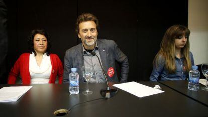 Valiente, en la presentación de su candidatura a las primarias de Ahora Madrid.