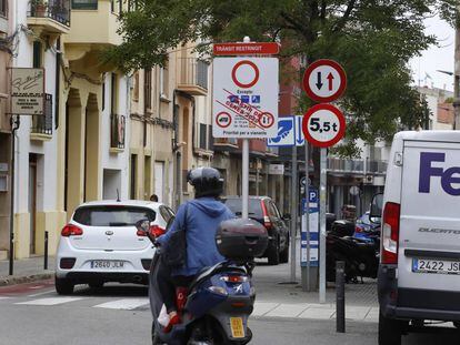 Una de las calles del centro de Terrassa que sufrirá una restricción en 2020.