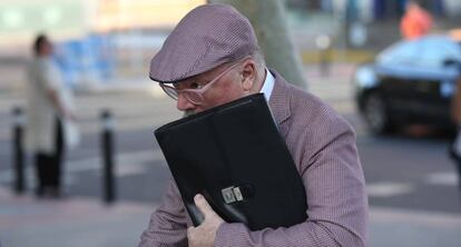 El comisario Villarejo en los juzgados de Plaza de Castilla, en 2017.