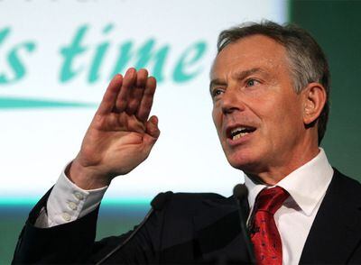 Tony Blair, ex primer ministro británico, durante un foro de inversión en Sierra Leona celebrado ayer en Londres.