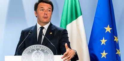 El primer ministro italiano Matteo Renzi durante una cumbre de la UE celebrada en junio en Bruselas.