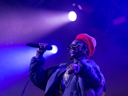 Little Simz. durante su actuación en el Primavera Sound.