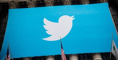 Símbolo de Twitter el día del estreno bursátil