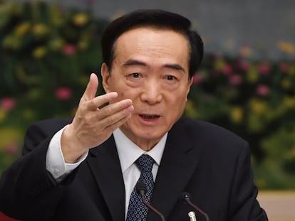 El secretario general del Partido Comunista de China en Xinjiang, Chen Quanguo, uno de los altos funcionarios chinos a los que EE UU sancionó este jueves.