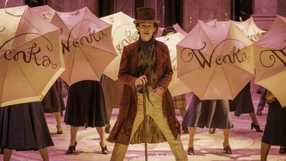 Timothée Chalamet como Willy Wonka en 'Wonka', la gran apuesta de Warner para estas Navidades, un filme basado en el popular Willy Wonka de 'Charlie y la fábrica de chocolate'.