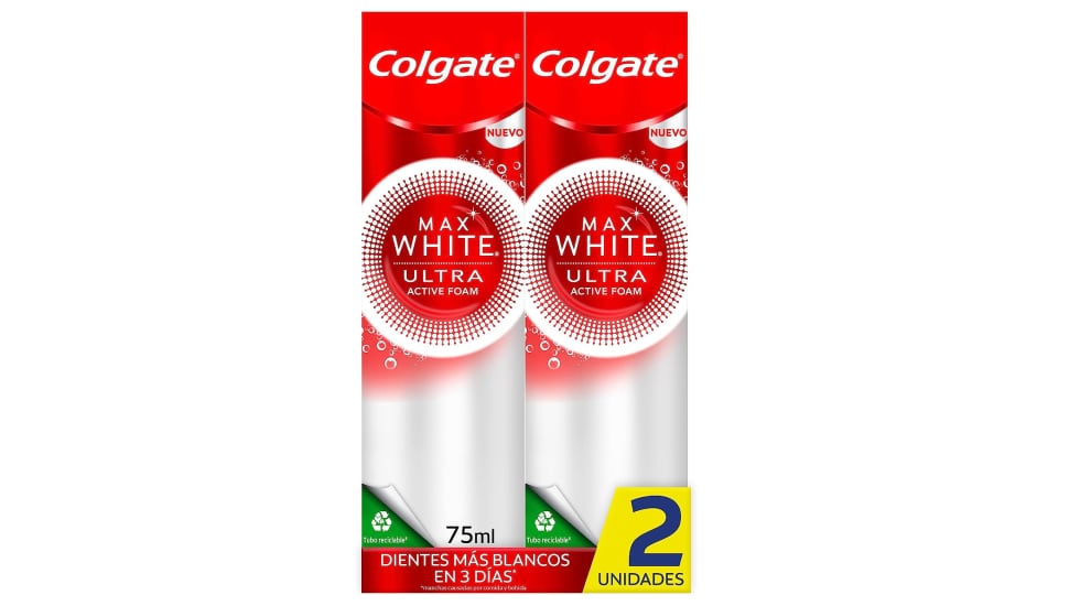 'Pack ahorro' de la firma Colgate en dentífricos blanqueadores.