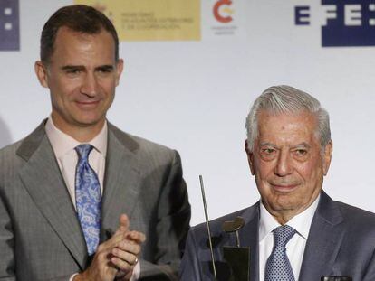 El Rey y Mario Vargas Llosa, este mi&eacute;rcoles.
