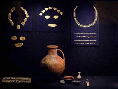 Piezas de la exposición 'Crimea: oro y secretos del mar Negro', en 2014.