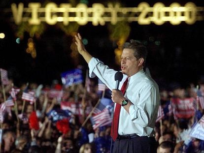 Al Gore en un mitin en Miami en el 2000.