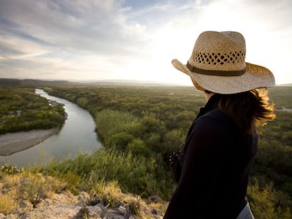 Panorámica del río Grande, en el parque nacional Big Bend, Tejas.