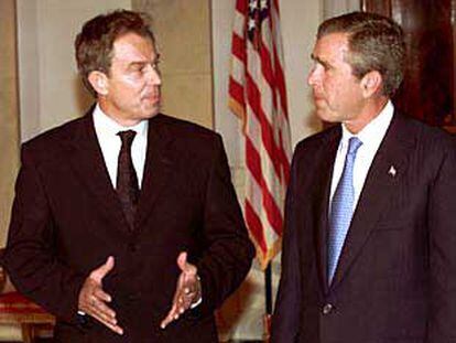 El presidente Bush y el primer ministro británico, Tony Blair, en Washington.
