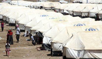 Uno de los campo de refugiados cerca de Zakho, al norte de Irak. 