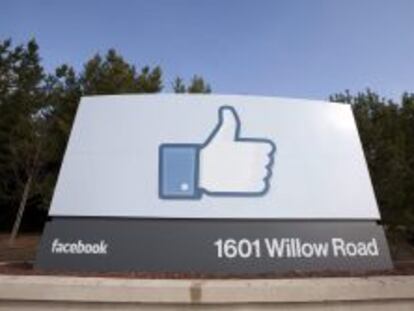 Sede corporativa de Facebook en Menlo Park, California, Estados Unidos.