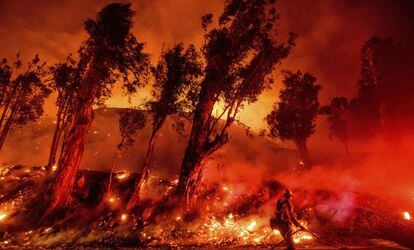 Los eventos climáticos extremos se multiplican, como este incendio en California.