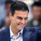 Spain's opposition socialist party PSOE leader Pedro Sanchez gestures after finishing a meeting in Aviles