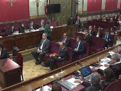 Vsta general de la sala del juicio del procés durante la declaración como testigo de la ex vicepresidenta del Gobierno Soraya Sáenz de Santamaría. 