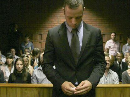 Oscar Pistorius, en un tribunal de Pretoria, en febrero de 2013.