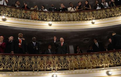 Raúl Castro ha presenciat el discurs des d'una de les llotges.