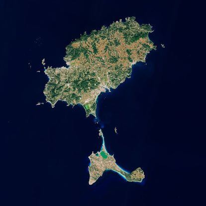 Vista de Ibiza (Islas Baleares).