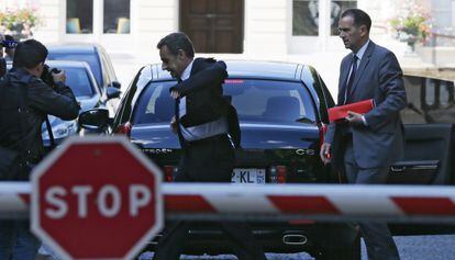El expresidente Sarkozy llega a la Asamblea Nacional el 25 de junio
