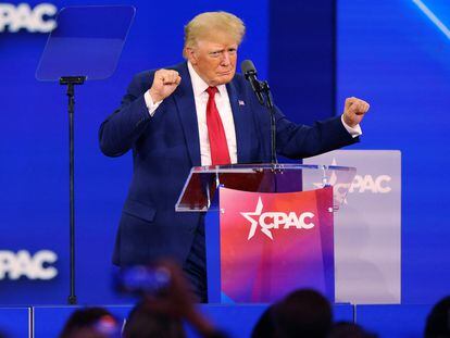 Donald Trump, durante su intervención en la Conferencia de Acción Política Conservadora (CPAC) celebrada esta semana en Dallas (Texas).