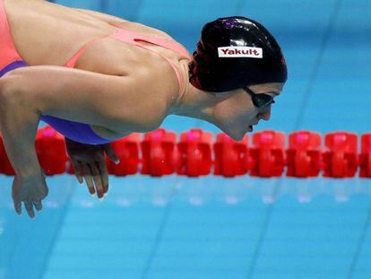 Mireia Belmonte, durante la final de los 200m mariposa.