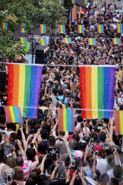 El barrio de Chueca repleto de visitantes.