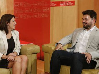 Adriana Lastra dice que su partido va “con esperanza” a la negociación con ERC pero Calvo avisa   La autodeterminación no existe 