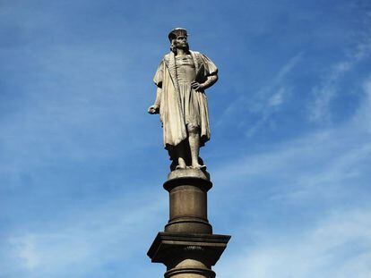 Estatua de Cristóbal Colón en Nueva York.