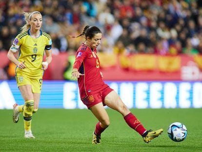Aitana, durante el último duelo de la selección española ante Suecia en la Liga de las Naciones.