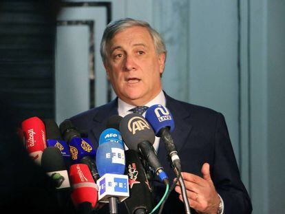 El presidente del Parlamento Europeo, Antonio Tajani. EFE/Javier Mart&iacute;n
