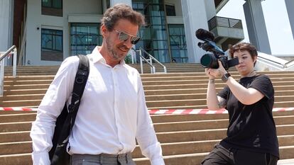 Rodolfo Sancho, ante los medios de comunicación españoles el pasado 9 de abril en Tailandia.