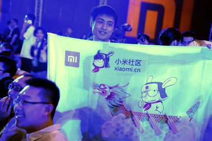 Un fan en la presentación de Xiaomi.