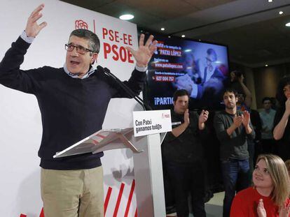 Patxi L&oacute;pez este domingo en San Sebasti&aacute;n. 