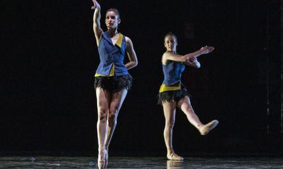 Un momento del ensayo del espectáculo 'Clàssics', del Ballet de la Generalitat.