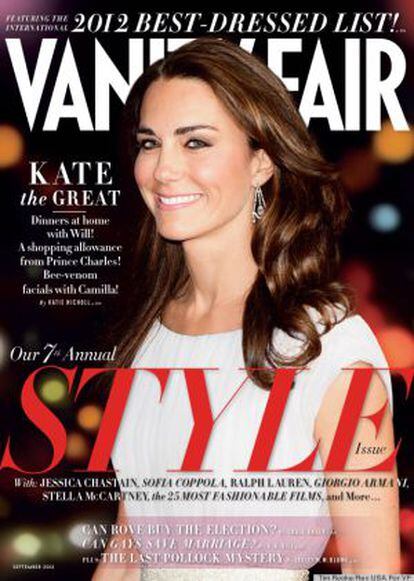 Kate Middleton en la portada de Vanity Fair de septiembre de 2012