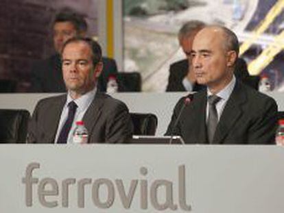 I&ntilde;igo Meir&aacute;s,  consejero delegado de Ferrovial, y Rafael del Pino, presidente