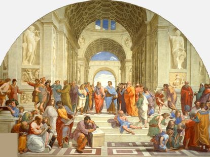 'La escuela de Atenas', de Rafael Sanzio. Entre 1509-1511. Museos Vaticanos (Palacio Apostólico).