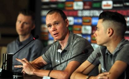 Froome, este miércoles en Jerusalén.