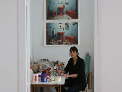 La artista Sara Ramo, en su recién estrenado estudio de Madrid.