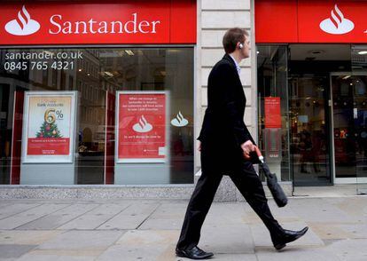 Una sucursal del Banco Santander en Londres en 2009.