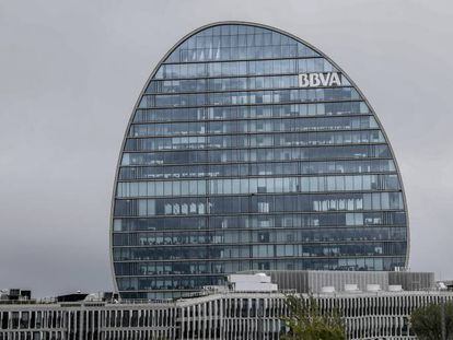 La sede de BBVA en Madrid, conocida como La Vela.