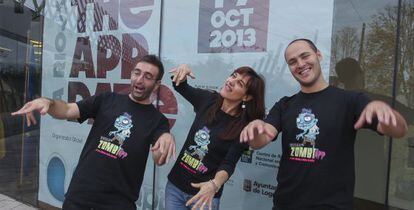 De izquierda a derecha, Sergio Jiménez, María Luisa Santos y Miguel Muñoz.